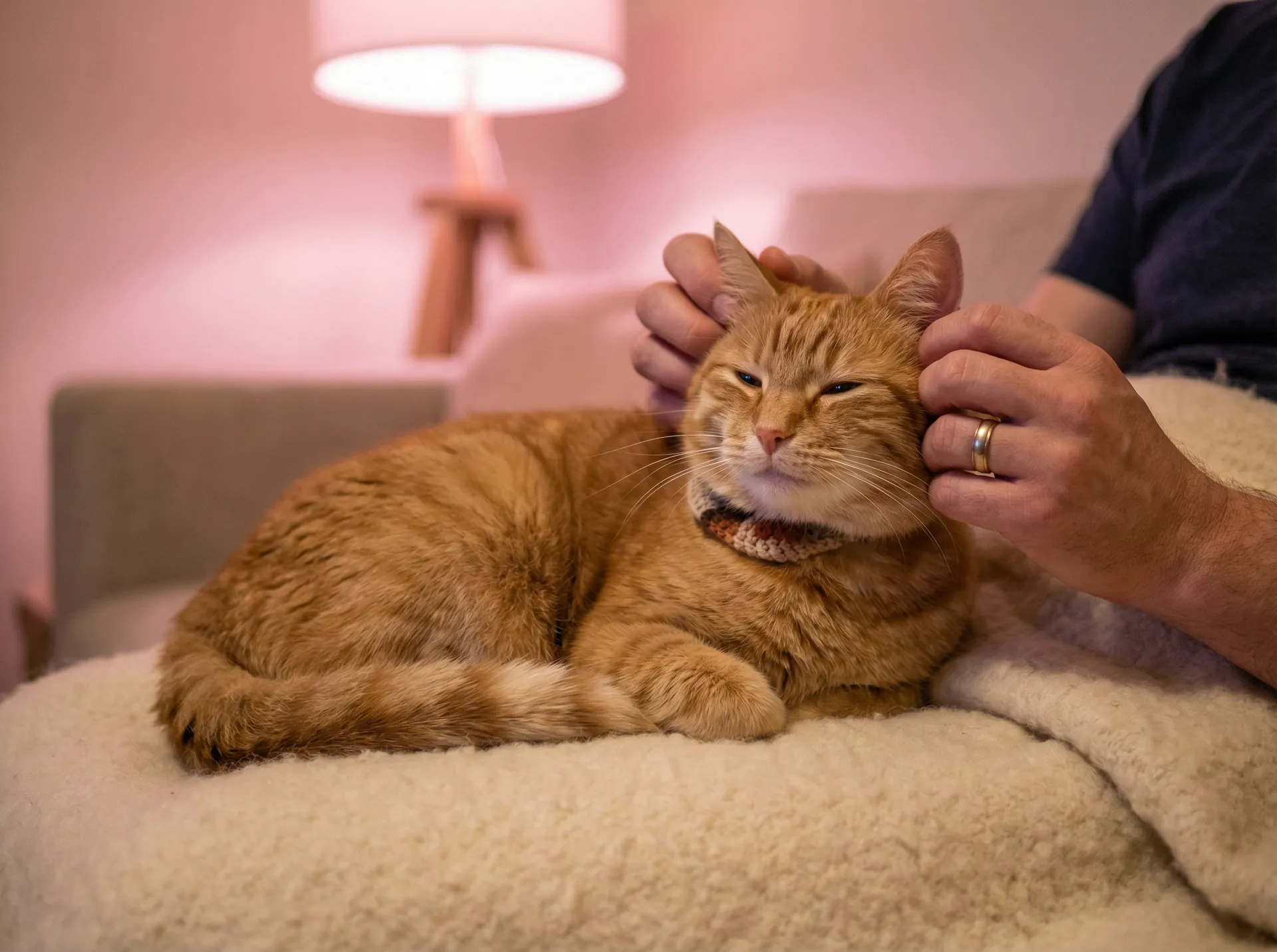 猫咪被温柔抚摸的幸福时刻 - 得闲炒饭国语